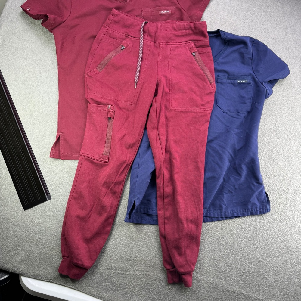 Lot of 3 Jaanuu Scrub Suits Women XS/S Multicolor Shirt Pants Medical Uniforms - Picture 12 of 16
